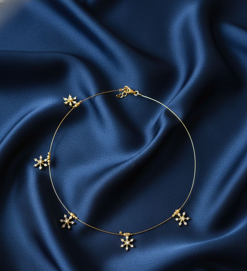 Star diamond invisible necklace